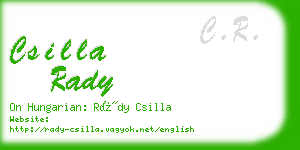 csilla rady business card